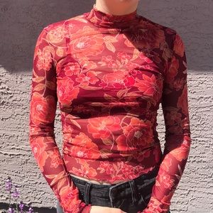 Floral Mesh Croptop